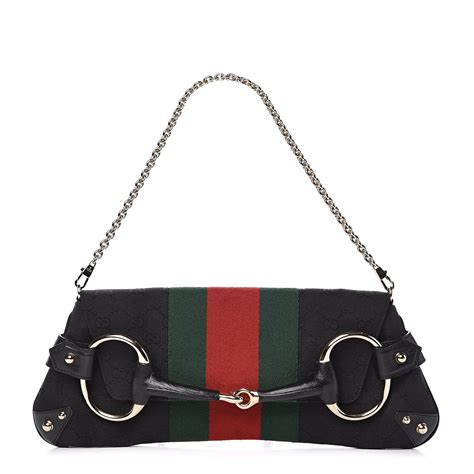 Gucci Web Horsebit Clutch 